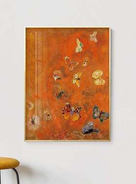 Odilon Redon《Evocation of butterflies》中古装饰画复古蝴蝶