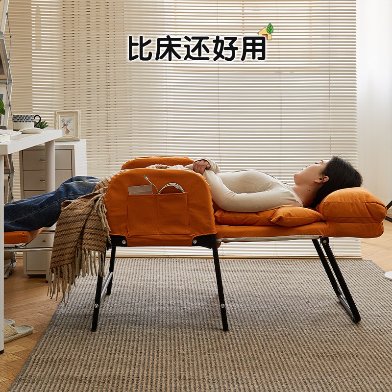 折叠床单人床坐睡两用2025新款成人简易午休一体椅可躺可睡小躺椅