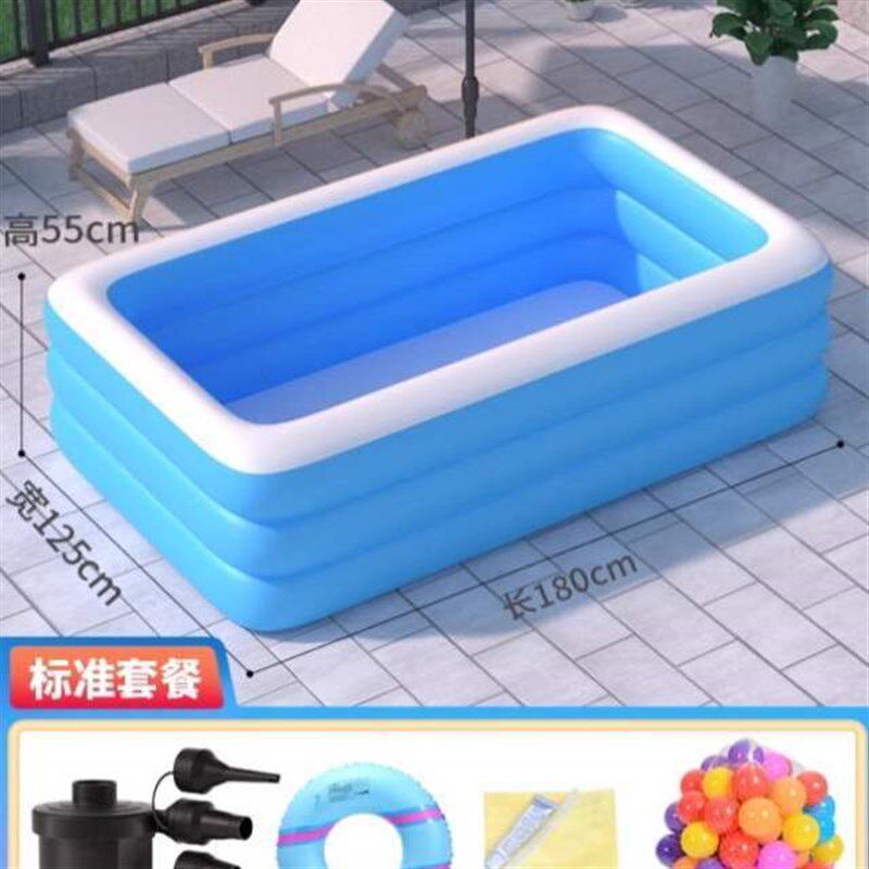 桶家用加厚充气游泳家庭儿童小孩超大室内户外婴儿水池游泳池大型