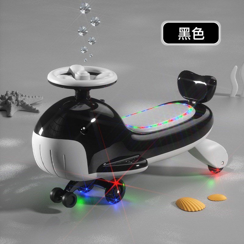 儿童平衡车1-3岁男女宝宝摇摆车扭扭车 四轮滑V行车带灯光音乐