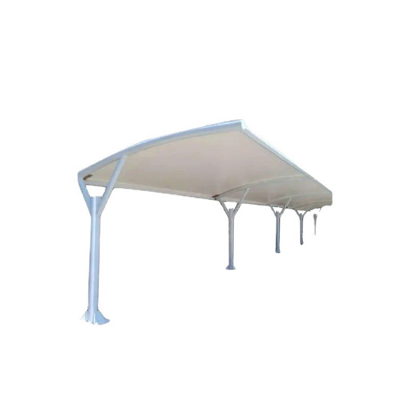 上海膜结构车棚电动轿车停车棚七字型膜结构汽车停车棚户外停车棚