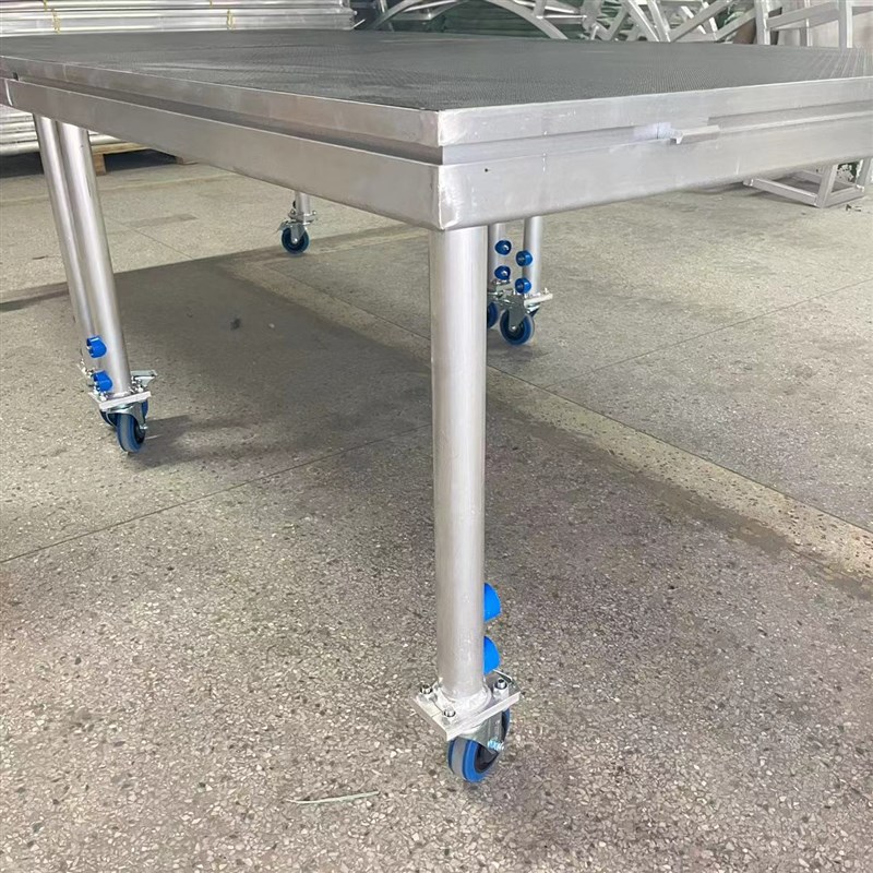 铝合金简易拼搭舞台架可升降移动带轮子架子舞台板舞台