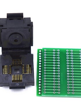 现货IC测试座LCC28镀金老化座1.27mm耐高温IC夹具 芯片烧录座