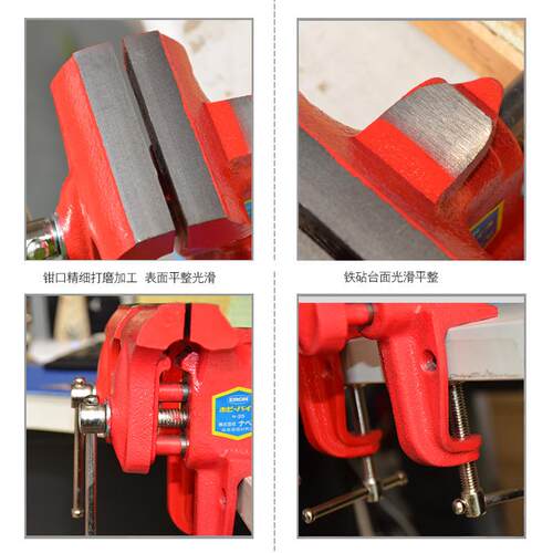 日本进口ERON桌钳小台钳迷你工作台家用夹钳小型夹具桌钳精密平口