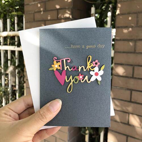 感恩卡教师节贺卡感谢卡卡片带信封高级感立体贺卡thank you贺卡