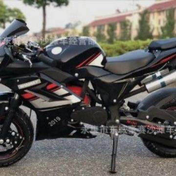 新款迷你小型摩托车49CC小跑车汽油二冲程小爬赛40-5的手拉启动