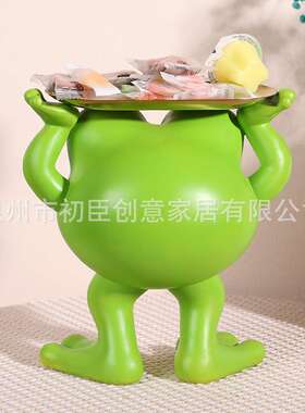 创意青蛙摆件钥匙收纳托盘客厅玄关儿童房桌面家居装饰品礼物