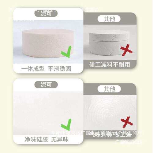 6寸8寸圆形蛋糕模具假体蛋糕模型翻糖裱花蛋糕抹面胚练习模型
