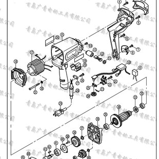 日本RYOBI利优比PE 2200抛光机配件转子定子开关碳刷齿轮调速器
