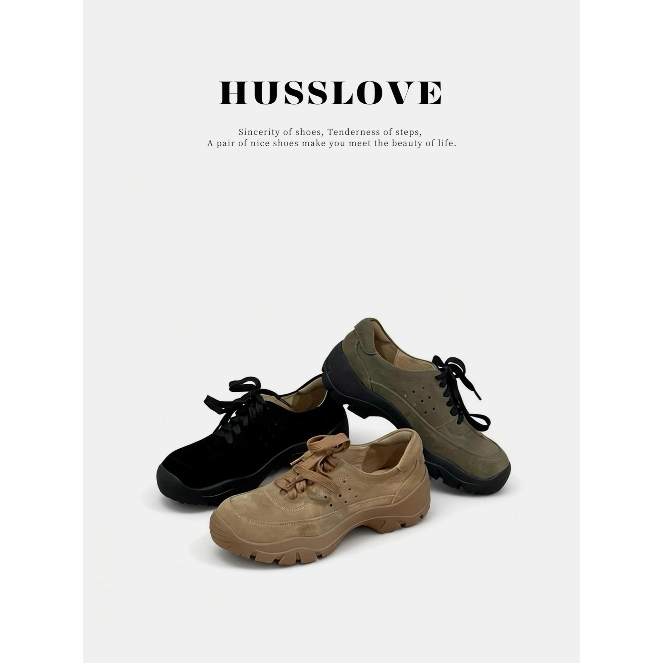 HUSSLOVE 复古百搭休闲时尚休闲鞋