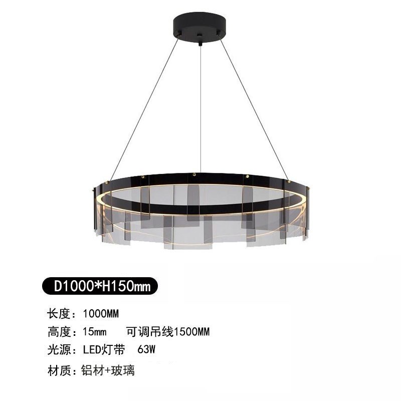 后现代简约艺术客厅吊灯设计师个性时尚餐厅卧室样板房玻璃吊灯