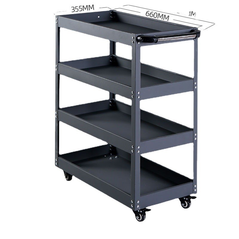 工具车三层手推车零件车汽修维修工具车多功能五金移动修车架子层