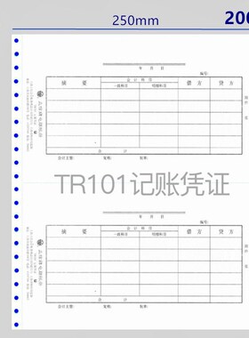 立信TR101电脑记账凭证套打电脑账册连打凭证纸财务针式打印纸