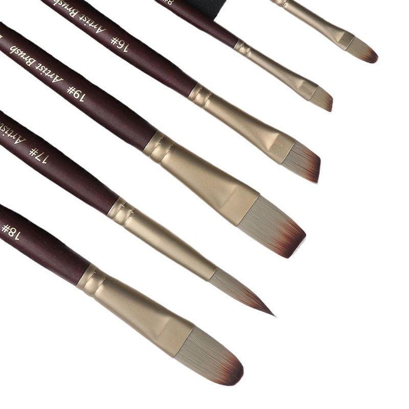 24件套尼龙毛画笔套装便携式笔袋水彩水粉油画笔美术绘画厂家