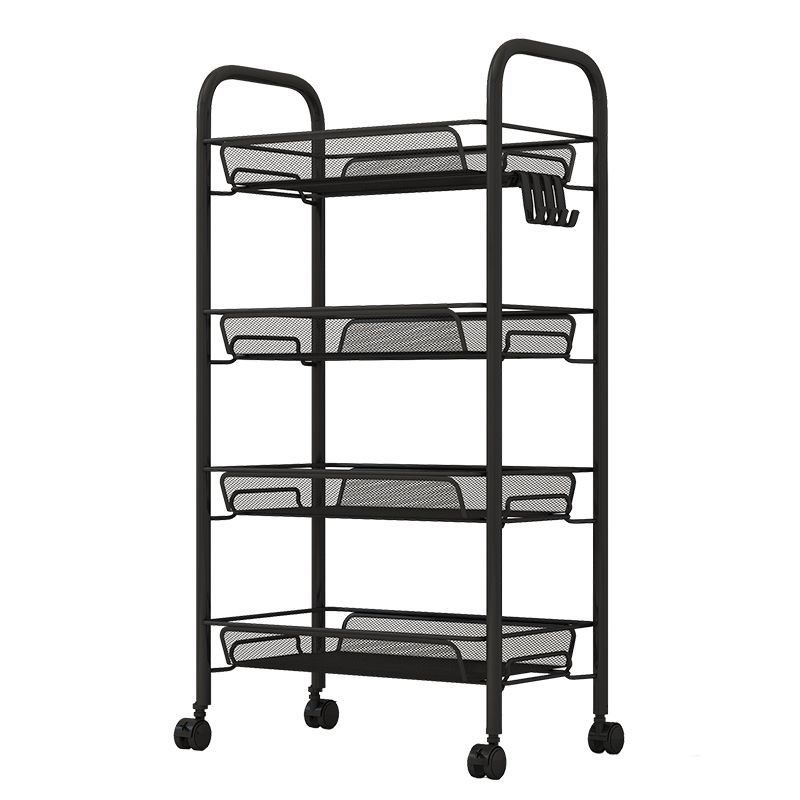 厨房置物架落地多层可移动家用小推车蔬菜篮收纳储物架子用品大全