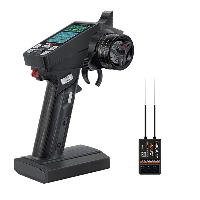 HOTRC CT-8A彩屏遥控器8通道RC车模船模混控攀爬车控+接收机配件