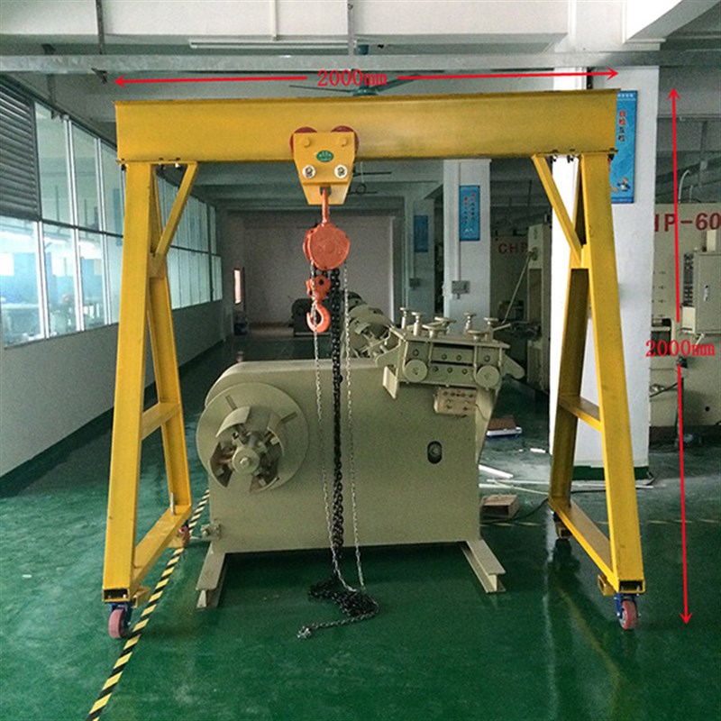 皓林厂家供应5吨移动龙门架重型龙门吊架带电动葫芦起重机龙门架