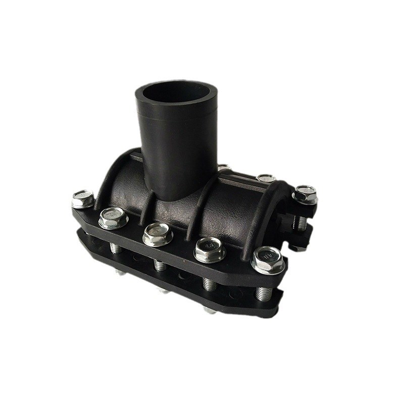 PE增口节 pe水管补漏快速抢修接头抢修三通 63哈夫节管道抱箍接头