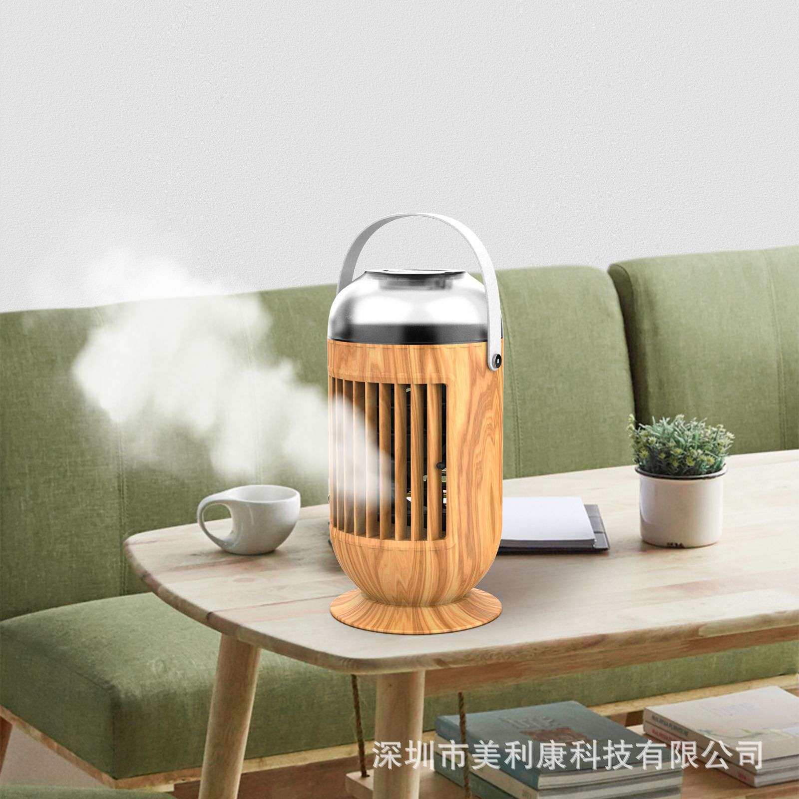 2023喷雾加湿桌面冷风扇办公家用冷风机迷你便携式移动加水冷风扇
