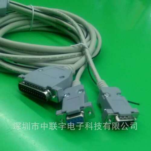 DB25母转DB9母+DB9公+DB25公+地线特殊线 设备连接线COM线工业线