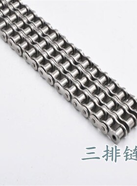 304不锈钢链条  三排链条  08B3  08A3    40SS3 08BSS3