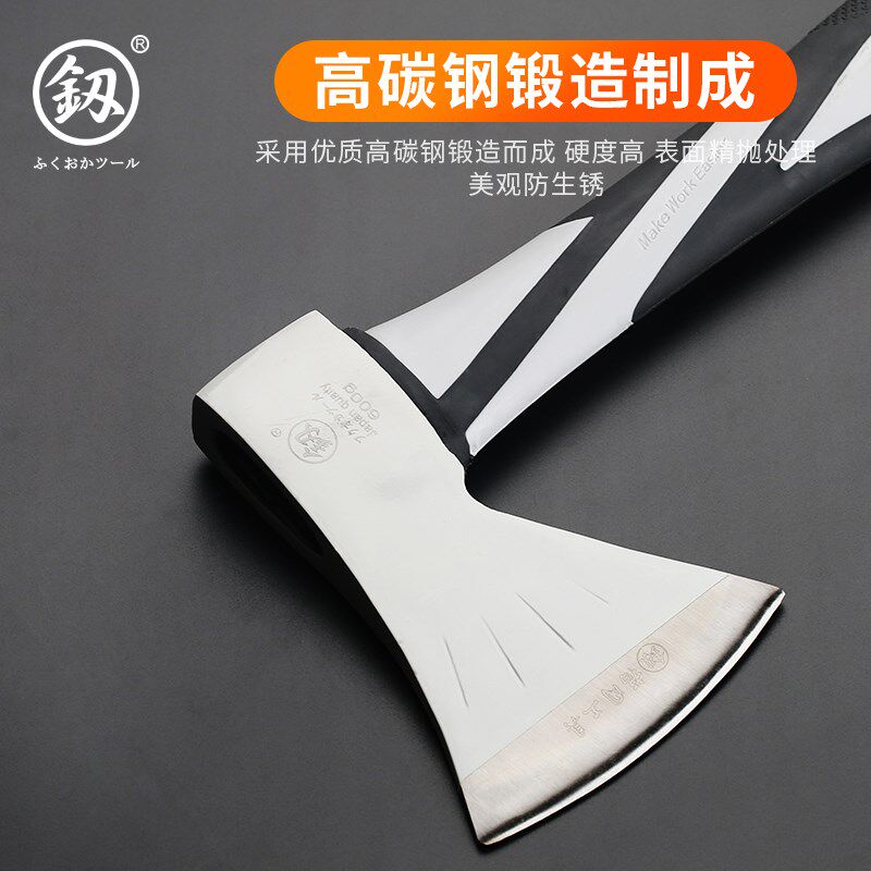 日本福冈工具斧头小斧子砍树厨房剁骨随身家用高强度便携户外釜头