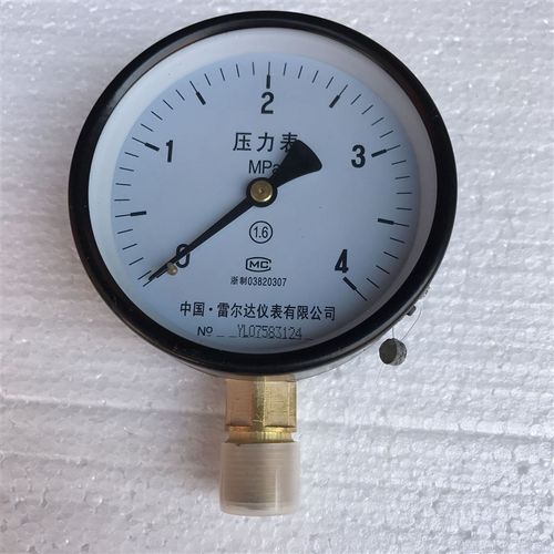 雷尔达压力表 Y-100 0-4MPA M20*1.5 直径100mm 压力4MPA 径向