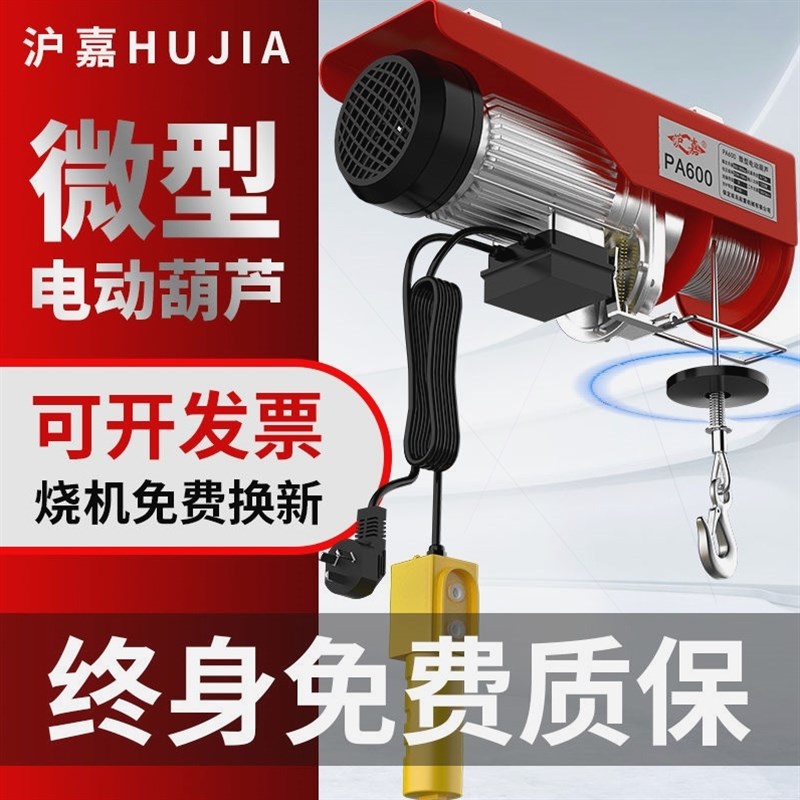 德国进口微型电动吊车220V吊机家用小型升降机提升机1/0.5吨卷扬