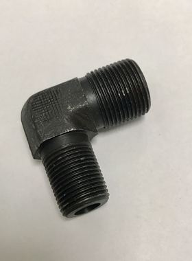 M22x1.5-ZG3/8 双外丝直角弯头 铸钢 压力30mpa 两边外螺纹 黑色