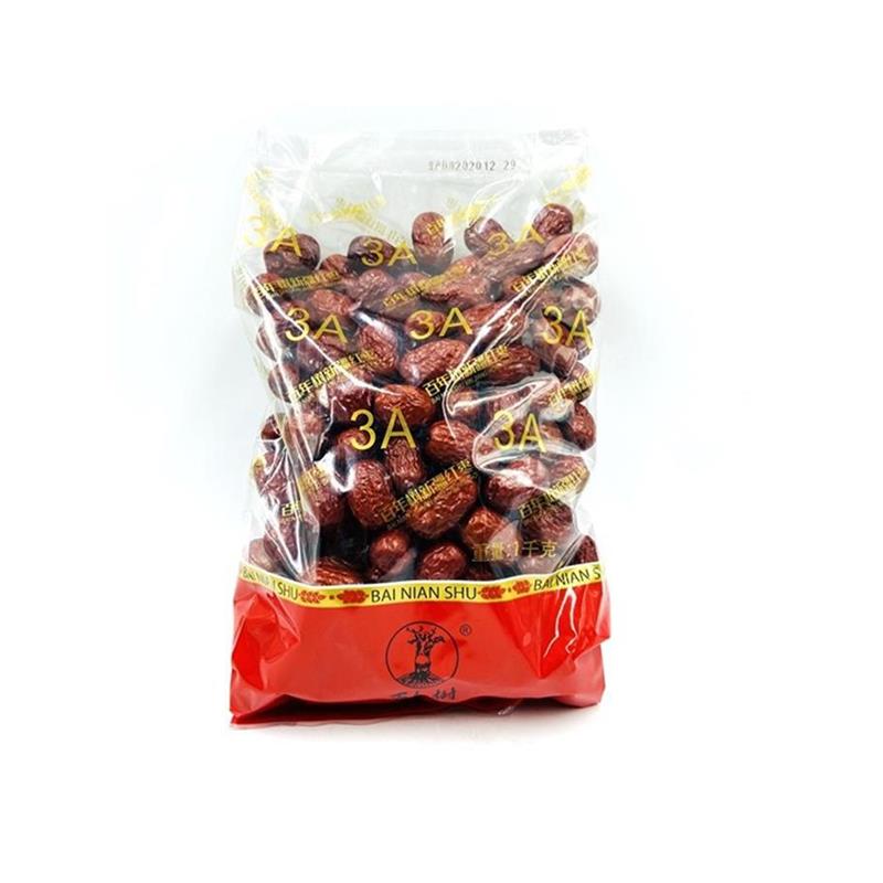 D正品到货 百年树新疆红枣免洗3A4A5A红枣1000g袋装即食煲汤煮粥