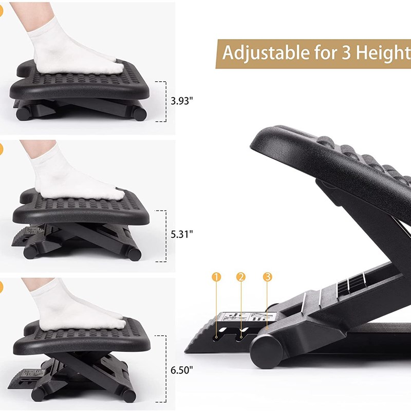 升降可调节电竞踩脚垫高办公室垫脚凳脚踏凳板儿童学生搁脚桌下