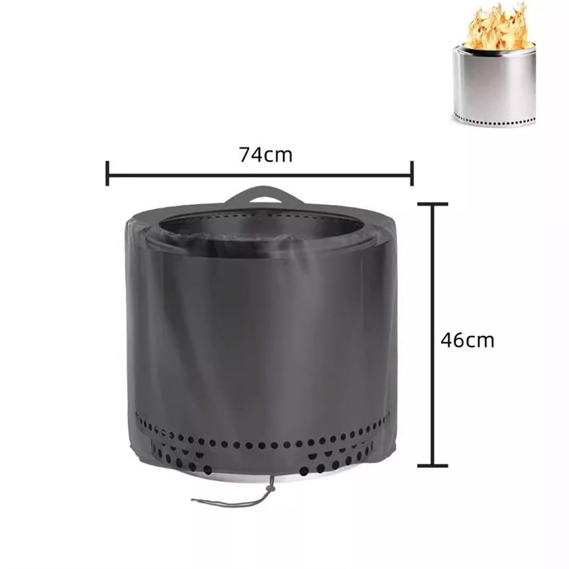 牛津布火坑盖罩 便携式庭院火坑保护罩 户外防水防尘罩子