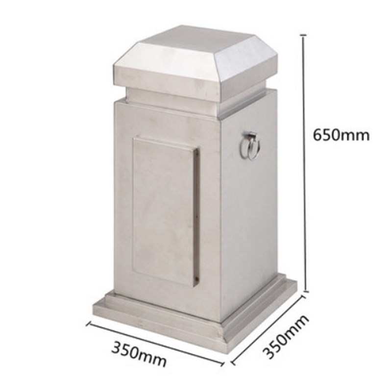 不锈钢路锥道路路障小区物业方锥反光锥安全警示锥售楼部金属路锥