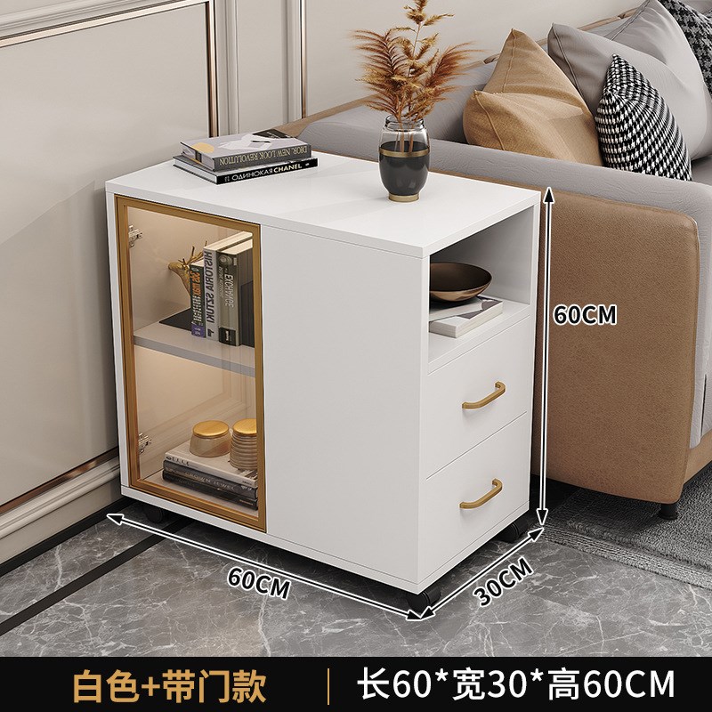 沙发边几侧边柜简约现代小户型客厅角几可移动茶台小茶几储物柜子