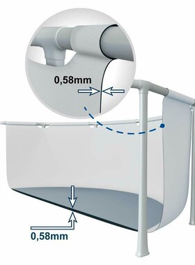 INTEX26792 16尺长方形支架儿童游泳池钓鱼养鱼池成人家用游泳池