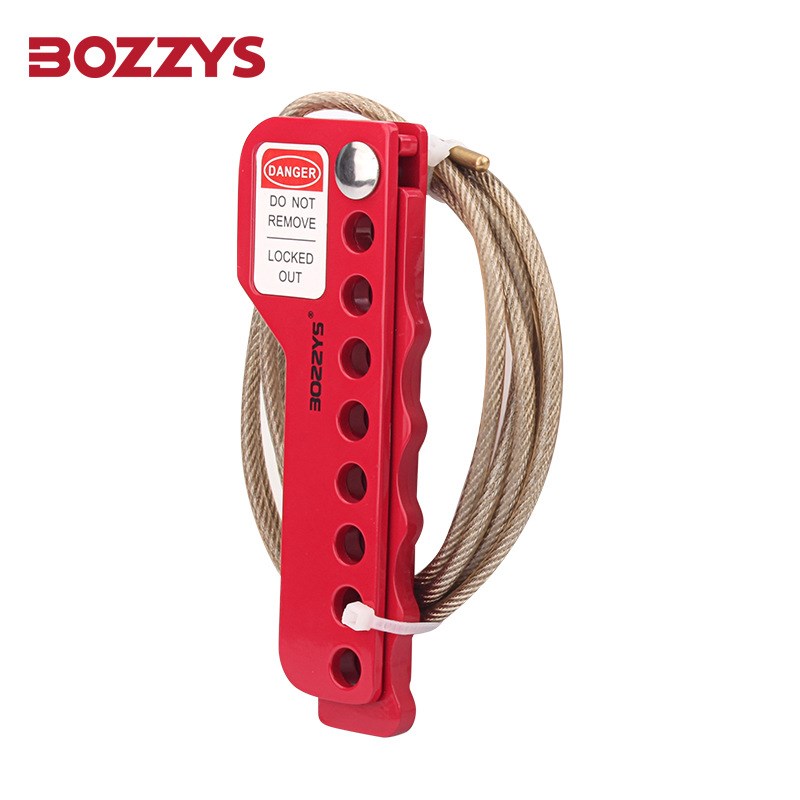 BOZZYS工业设备铝制缆绳锁loto锁定不锈钢缆锁停工检修缆绳锁AL61