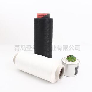 150D200D黑白筒子低弹丝 多规格 低弹网络丝 黑白宝塔涤纶高强线