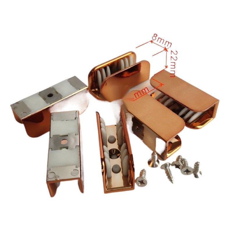 浴室玻璃门止摆器房玻璃移门山字胶可调侧边固定限位器浴室导引