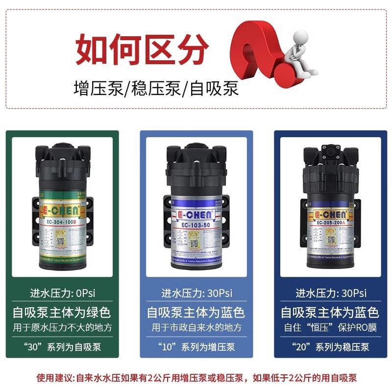 净水器家用RO反渗透厨房直饮过滤器膈膜24V水泵三角洲增压自吸泵