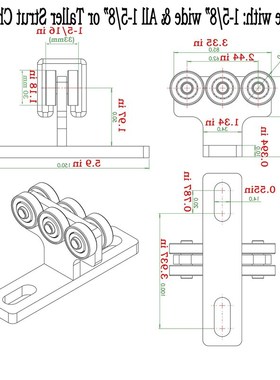 承重型吊轮推拉滑轮轨道五金型滑轮组件  rolley