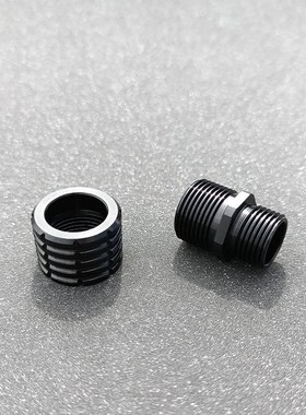 P1套管装饰转接头M12逆牙转M14逆牙2011铝金属7075硬氧转接器