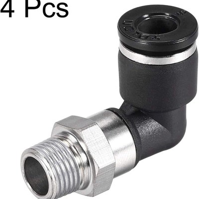 uxcell Push To Connect Tube Fitting Male Elbow 6mm Tube OD X