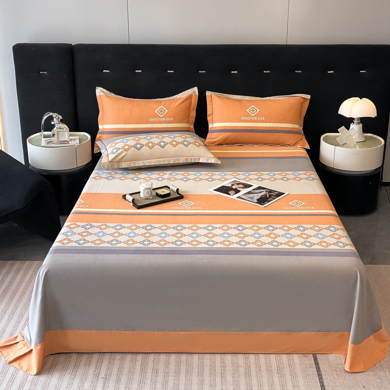 秋冬加厚床单单件圆角花边荷叶边被单全棉加大1.5米1.8m床2.0