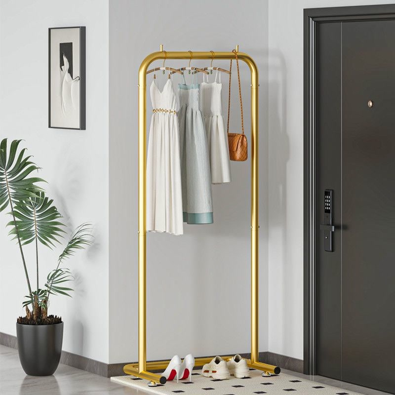 落地实用卧室挂衣架简易衣帽架衣架立式u型多功能可移动加厚加粗