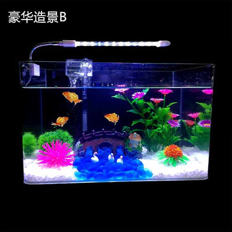 大型龟缸缸大玻璃箱免换水鱼缸 水族箱换装饰生态水泵60--80长