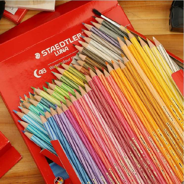 德国施德楼水溶性彩铅24色36色48色水溶彩铅 水彩铅笔 彩色铅笔