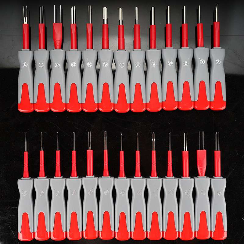 26件汽车端子拆卸工具退针器挑线束插头解锁线电路拔取针器
