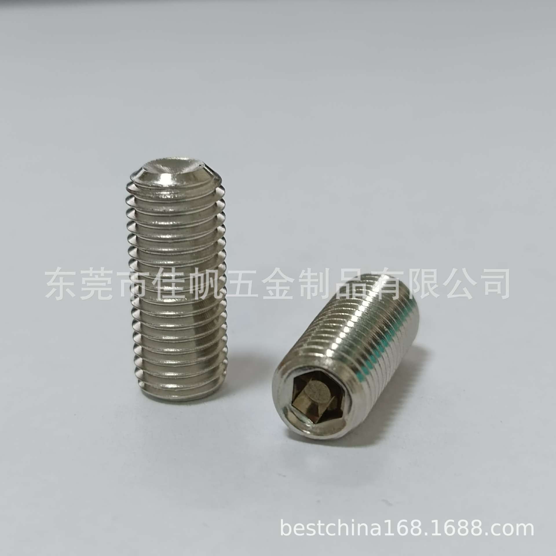 不锈钢美制细牙1/4-28到3/8-24止付螺丝美机米内六角凹端紧定螺丝