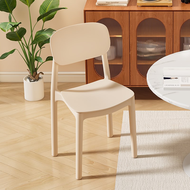 家用人体工学电脑椅现代简约加厚久坐舒服塑料一体椅餐桌靠背餐椅