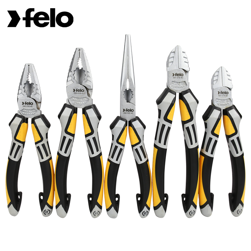 FELO飞龙钢丝钳德国进口镀铬钳子工具尖嘴钳斜口钳强力老虎钳NWS